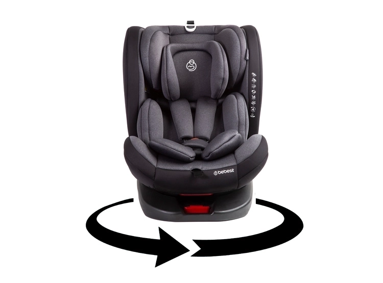 SILLA DE AUTO BEBESIT BEBE CONVERTIBLE SATURN 360 ISOFIX GRIS OSCURO - 2