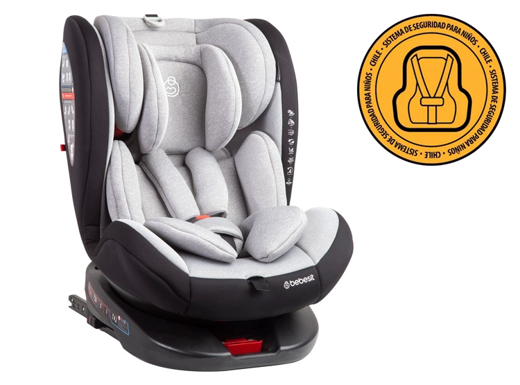 SILLA DE AUTO BEBE CONVERTIBLE SATURN 360 ISOFIX GRIS CLARO - 1