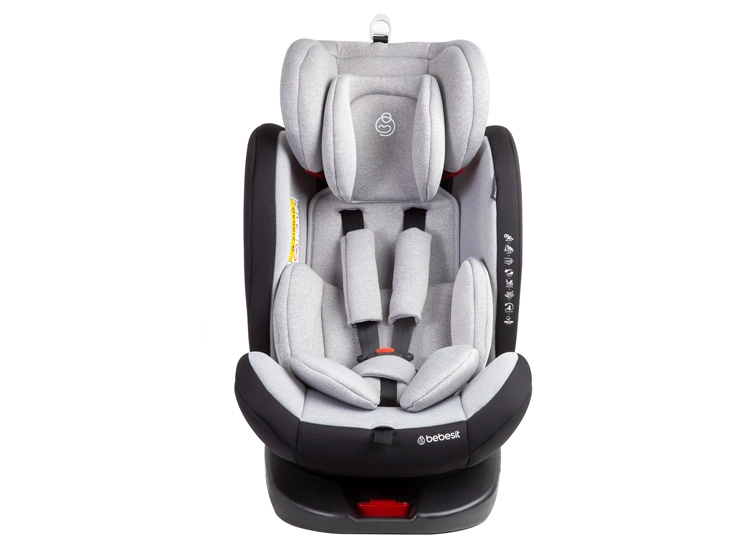 SILLA DE AUTO BEBE CONVERTIBLE SATURN 360 ISOFIX GRIS CLARO - 4
