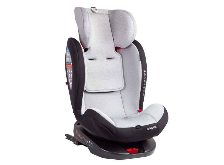 SILLA DE AUTO BEBE CONVERTIBLE SATURN 360 ISOFIX GRIS CLARO - 8