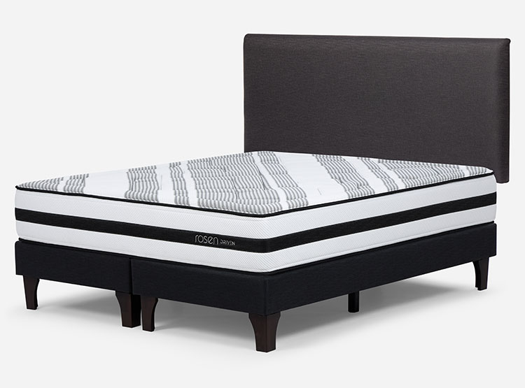 JUEGO DE DORMITORIO ROSEN CAMA EUROPEA DRIVEN 2 PLAZAS + RESPALDO CONNOR - 2