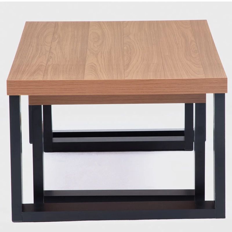 MESA DE CENTRO ROCA YULTON ROBLE CAFÉ NEGRO 89.5 X 53 CM - 3