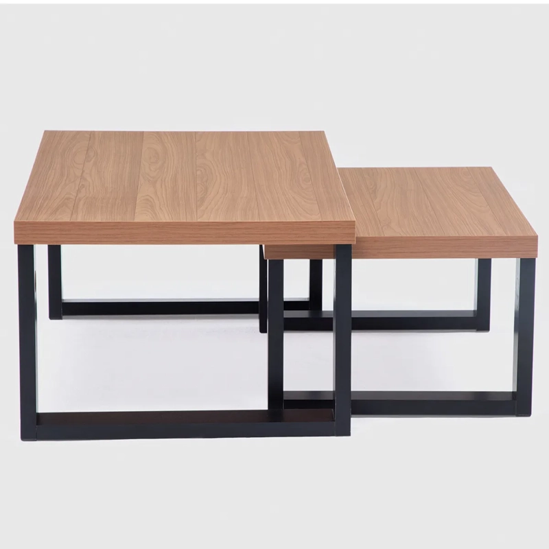 MESA DE CENTRO ROCA YULTON ROBLE CAFÉ NEGRO 89.5 X 53 CM - 4