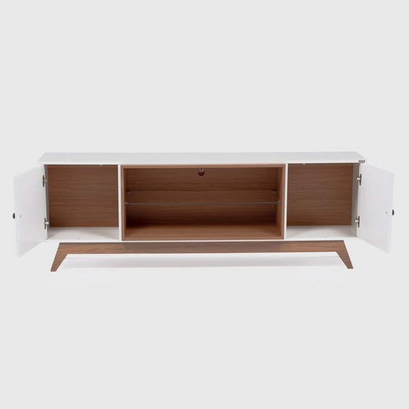 RACK PARA TV 75 PULGADAS ULMO ROCA CANELA 2P BLANCO - 5