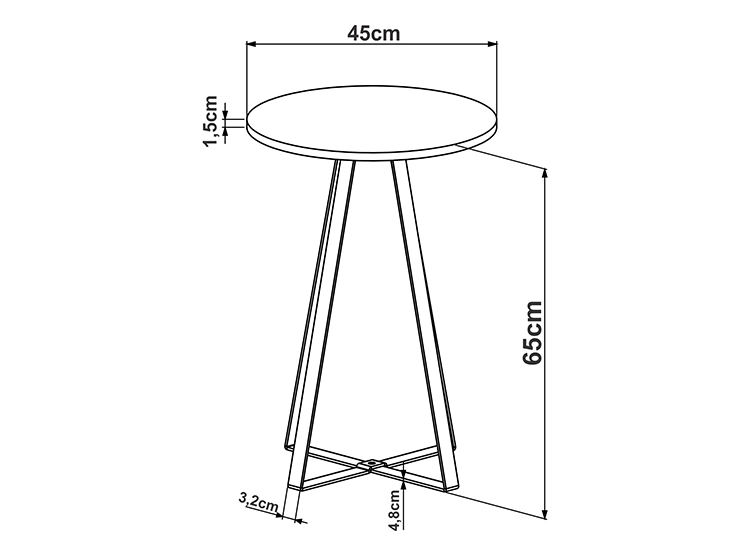 SET 2 MESAS LATERALES DECOCASA 27939 27940 45 X 45 CM - 4