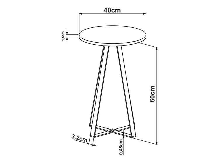 SET 2 MESAS LATERALES DECOCASA 27939 27940 45 X 45 CM - 5
