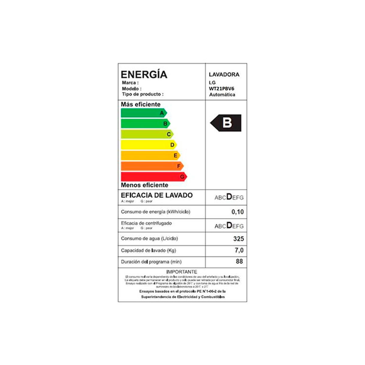 LAVADORA CARGA SUPERIOR LG WT21PBV6 21KG NEGRO - 12