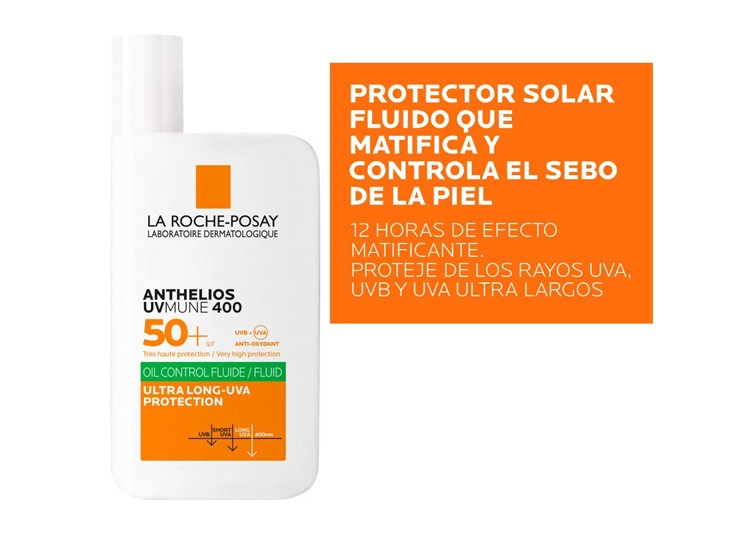 PROTECTOR SOLAR FACIAL LA ROCHE-POSAY ANTHELIOS UV MUNE 400 OIL CONTROL SPF 50+ 50 ML - 7
