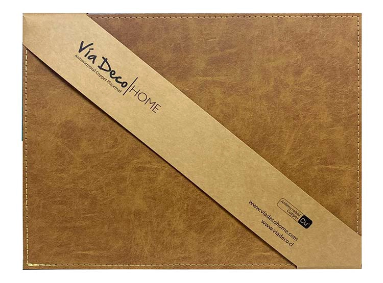 SET 4 INDIVIDUALES CLASSIC HOME VEGAN HABANO CAFÉ CLARO - 1