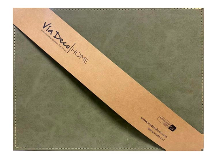 SET 4 INDIVIDUALES CLASSIC HOME VEGAN VERDE - 1