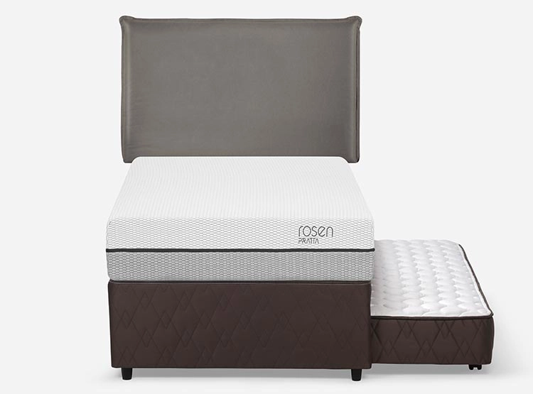 DIVAN ROSEN PRATTA 1.5 PLAZAS + RESPALDO MAURICE GRIS - 1