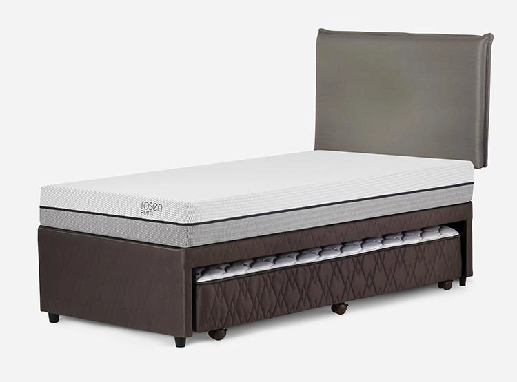 DIVAN ROSEN PRATTA 1.5 PLAZAS + RESPALDO MAURICE GRIS - 2