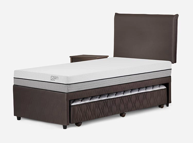 DIVAN ROSEN PRATTA 1.5 PLAZAS + SET MAURICE CHOCOLATE - 2