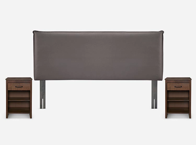 SET DE MUEBLES ROSEN RESPALDO MAURICE KING MADERA CHOCOLATE + VELADORES - 1