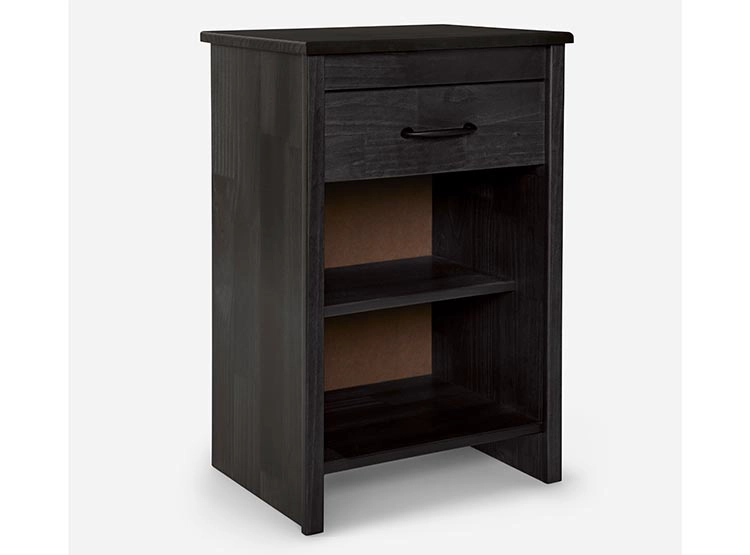 SET DE MUEBLES ROSEN RESPALDO MAURICE KING MADERA GRIS + VELADOR - 4