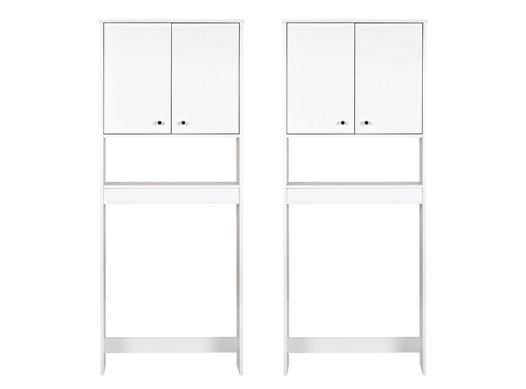 SET MUEBLES BAÑO CIC ESTANTES 3 REPISAS BLANCO - 1