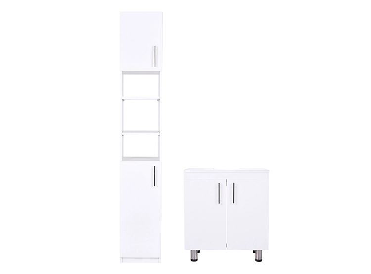 SET DE MUEBLES CIC BAÑO ORGANIZADOR + VANITORIO 13 PUERTAS BLANCO - 1