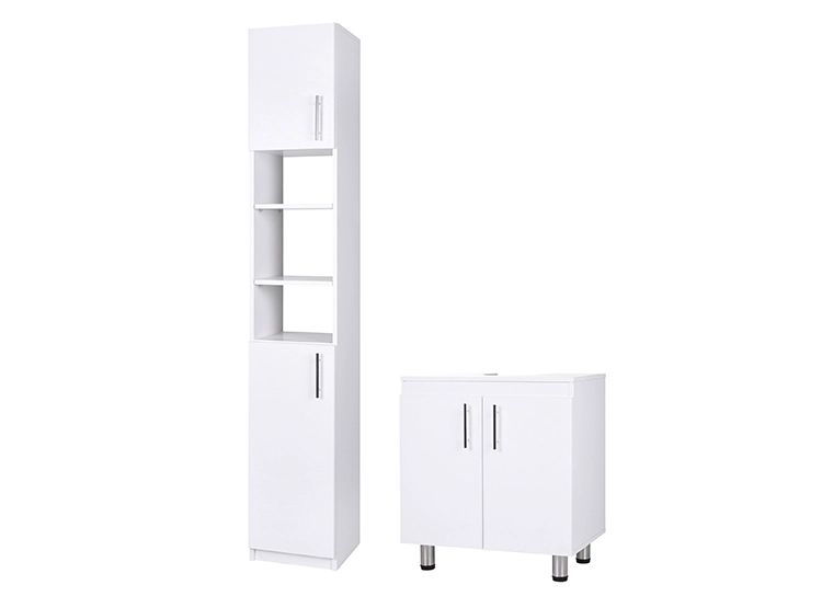 SET DE MUEBLES CIC BAÑO ORGANIZADOR + VANITORIO 13 PUERTAS BLANCO - 2