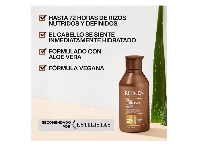 SHAMPOO CABELLO RIZADO REDKEN MEGA CURLS 300 ML - 2