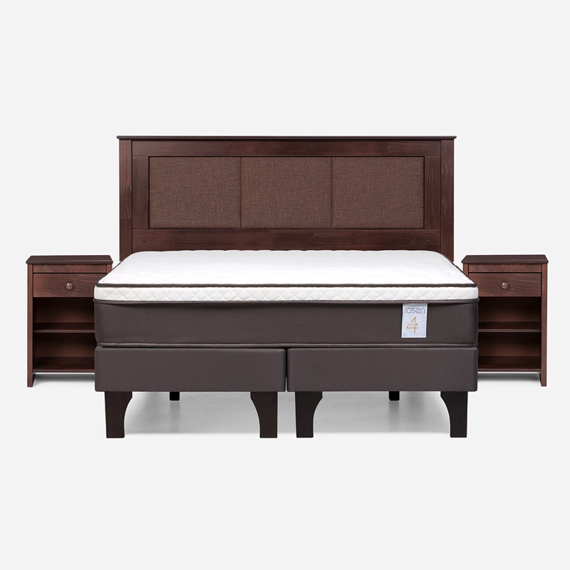 JUEGO DE DORMITORIO ROSEN CAMA EUROPEA NEW STYLE 4 PLUS BD 2 PLAZAS + SET RACHEL - 1