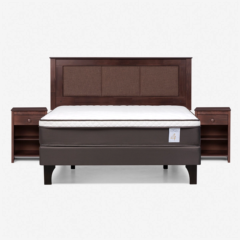 JUEGO DE DORMITORIO ROSEN CAMA EUROPEA NEW STYLE 4 PLUS BN 2 PLAZAS + SET RACHEL - 1