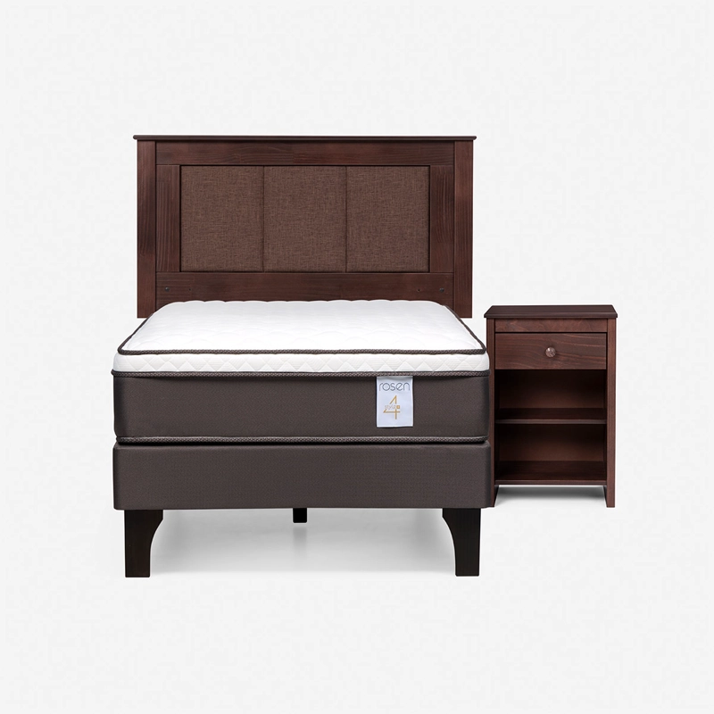 JUEGO DE DORMITORIO ROSEN CAMA EUROPEA NEW STYLE 4 PLUS 1 PLAZA + SET RACHEL - 1