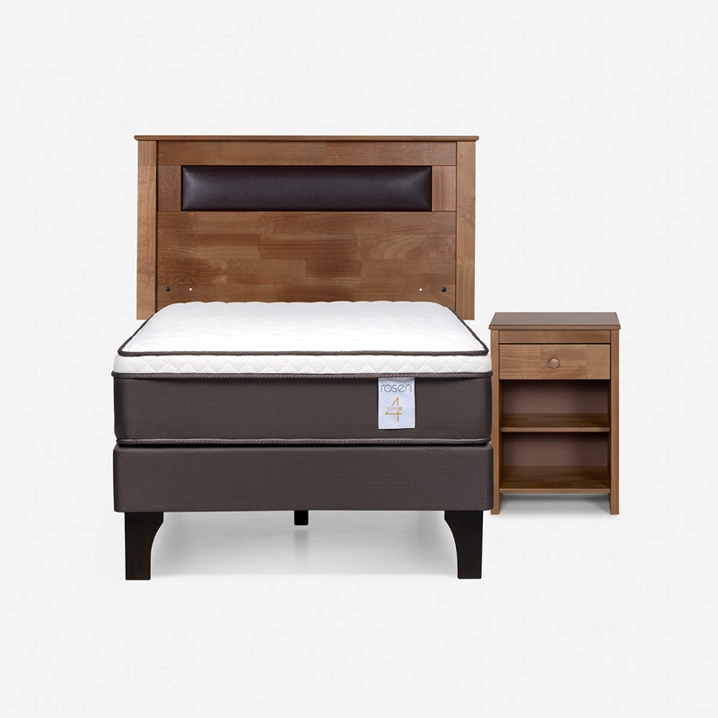 JUEGO DE DORMITORIO ROSEN CAMA EUROPEA NEW STYLE 4 PLUS 1 PLAZA + SET FERRARA - 1