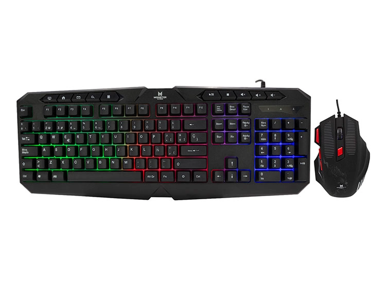 KIT TECLADO Y MOUSE MONSTER CREW INITIATION - 1