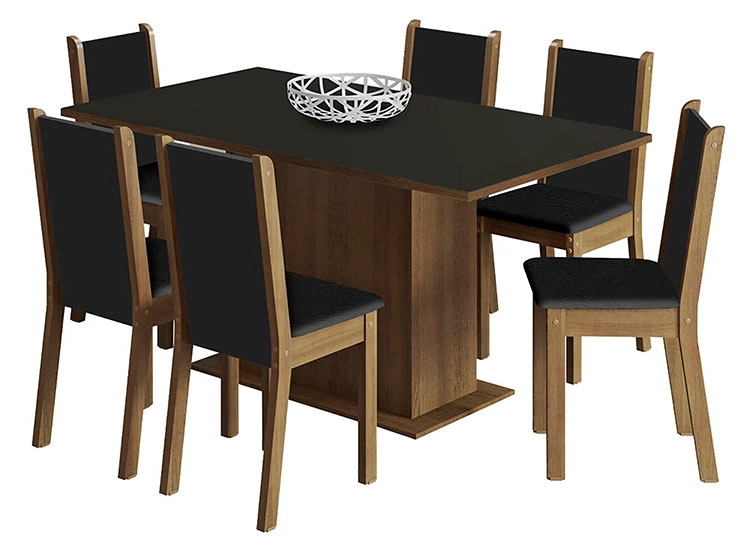 JUEGO DE COMEDOR VEKKA HOME SUECIA 6S - 1
