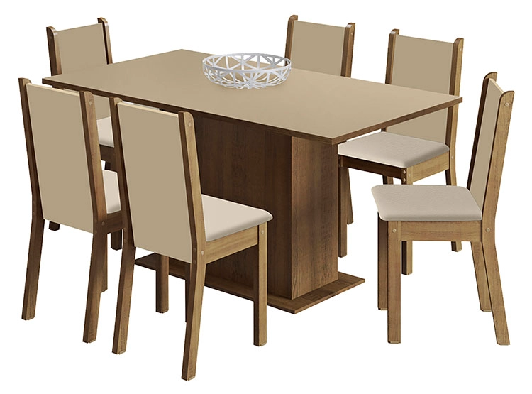 JUEGO DE COMEDOR VEKKA HOME SUECIA 6S