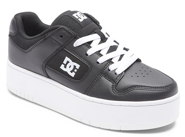 ZAPATILLAS MUJER DC SHOES URBANAS NEGRO MANTECA4 CUERO - 2