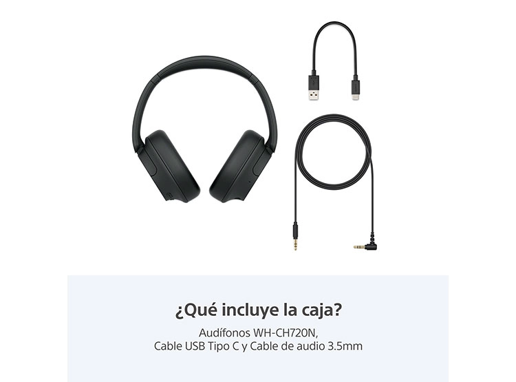 AUDÍFONOS INALÁMBRICOS CON CANCELACIÓN DE RUIDO WH-CH720 NEGRO - 9