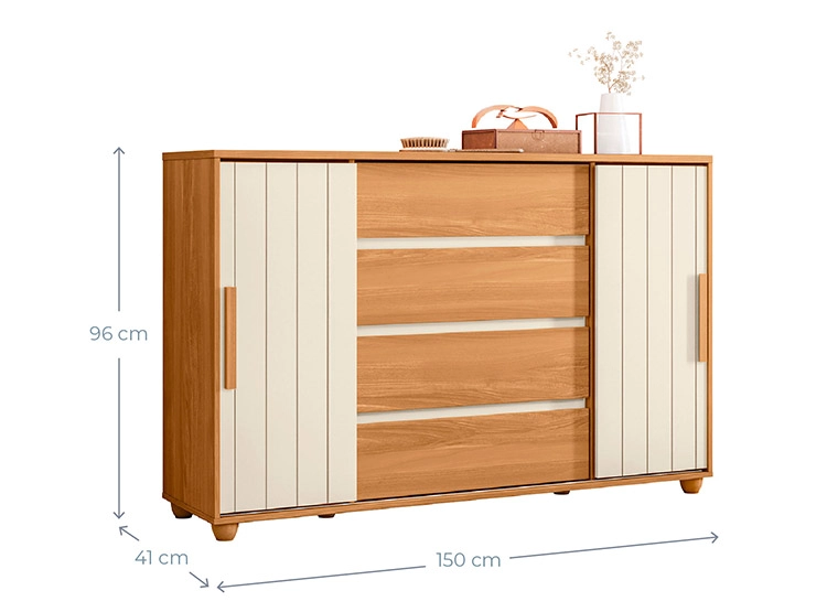 COMODA VEKKA HOME EVIDENZA RUSTIC 2P 4C - 5