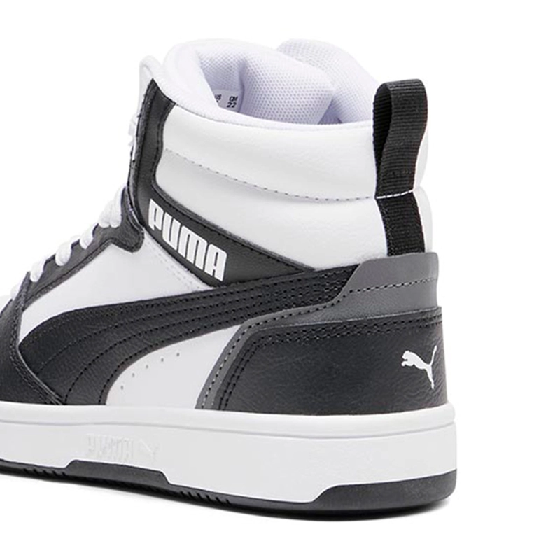 ZAPATILLAS UNISEX PUMA CASUALES NEGRO REBOUND V6 MID JR - 6