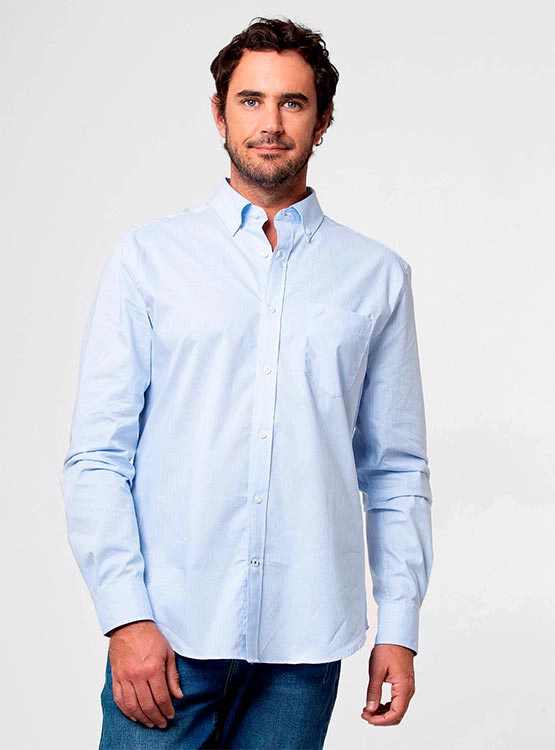 CAMISA NÁUTICA CUADROS MANGA LARGA - 1