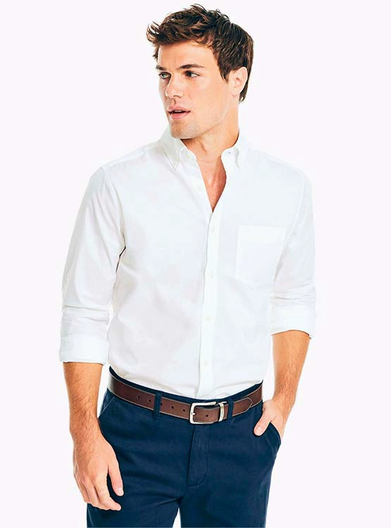 CAMISA MANGA LARGA REGULAR HOMBRE NAUTICA CLÁSICA - 1