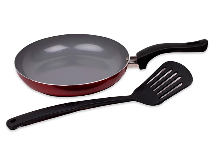 SET DORAL DUO SARTEN ROJO 22CM + ESPATULA - 2