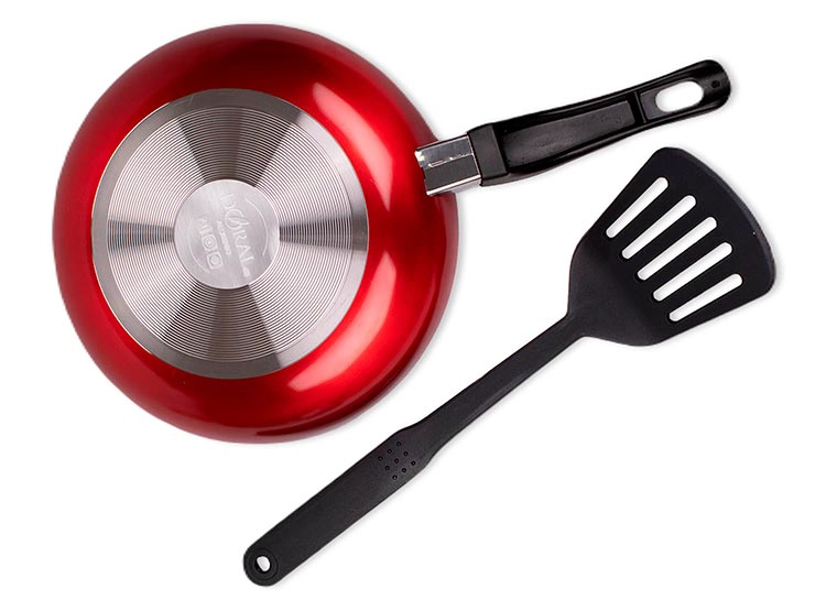 SET DORAL DUO SARTEN ROJO 22CM + ESPATULA - 4