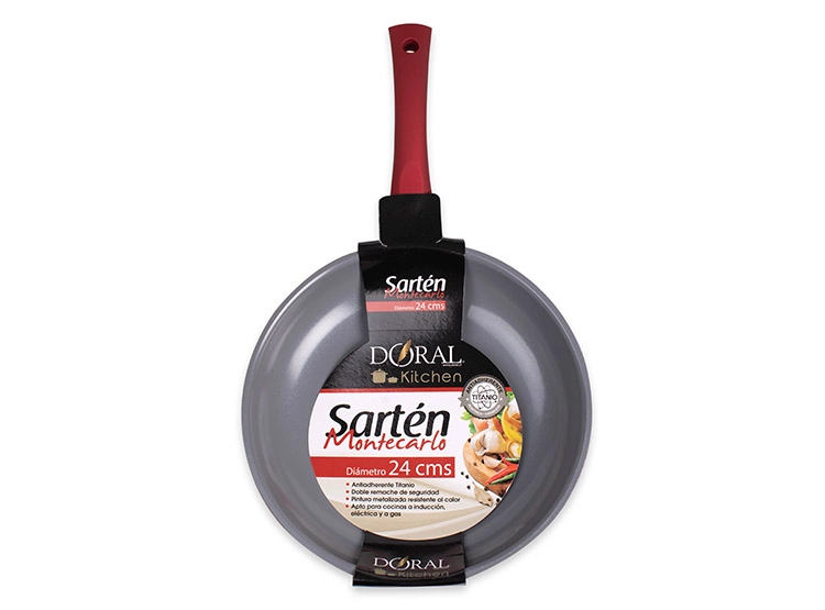 SARTEN DORAL MONTECARLO ROJO 24CM - 4