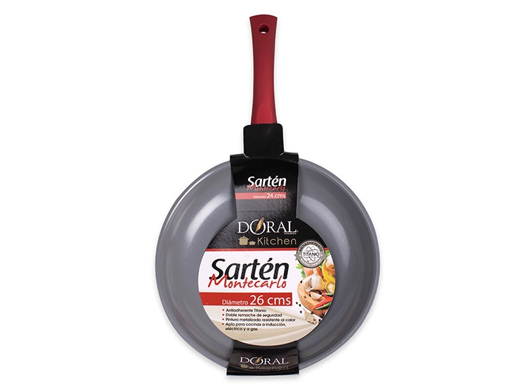 SARTEN DORAL MONTECARLO ROJO 26CM - 4