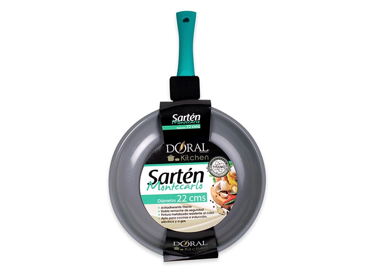 SARTEN DORAL MONTECARLO TURQUESA 22CM - 4