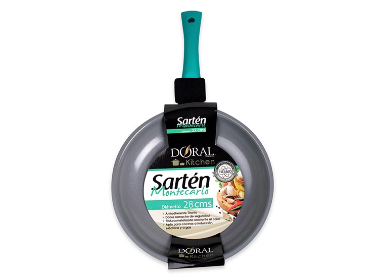 SARTEN DORAL MONTECARLO TURQUESA 28CM - 4
