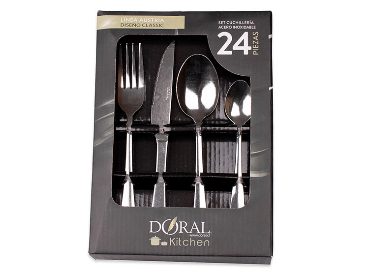 JUEGO DE CUBIERTOS DORAL AUSTRIA X24 - 3