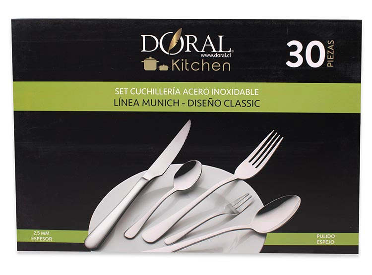 JUEGO DE CUBIERTOS DORAL MUNICH 30 - 3