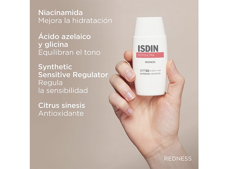 PROTECTOR SOLAR FACIAL ISDIN FOTOULTRA REDNESS SPF 50 50 ML - 4