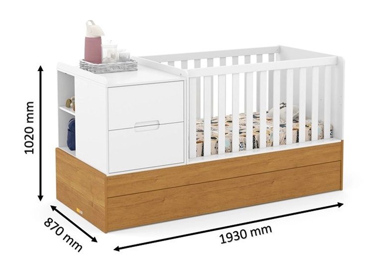 CUNA KIDSCOOL FORMARE ECOWOOD MULTIFUNCION BLANCO - 6