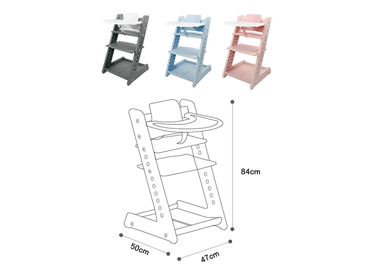SILLA COMER KIDSCOOL MILANO ROSADO - 2