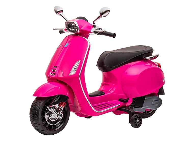 MOTO A BATERIA KIDSCOOL VESPA SPRINT ROSADA 12V - 1