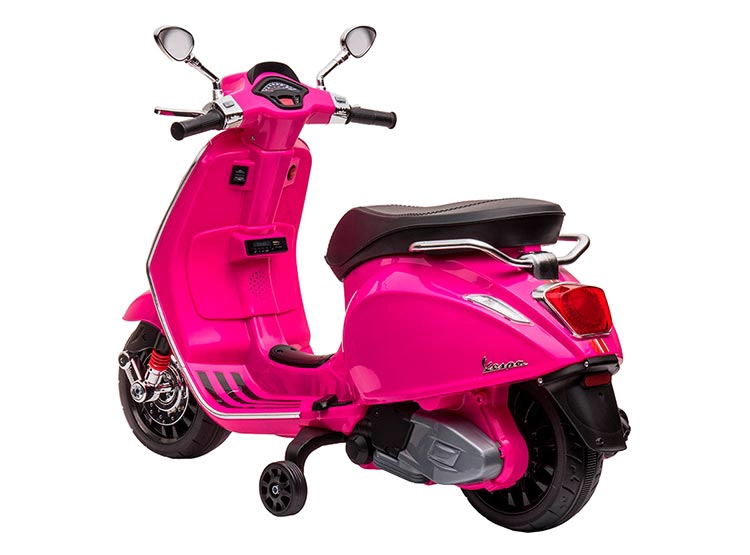 MOTO A BATERIA KIDSCOOL VESPA SPRINT ROSADA 12V - 3
