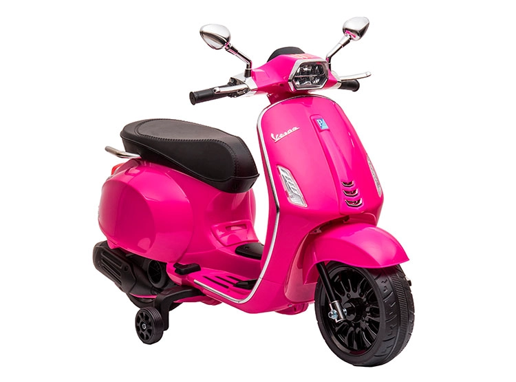 MOTO A BATERIA KIDSCOOL VESPA SPRINT ROSADA 12V - 5